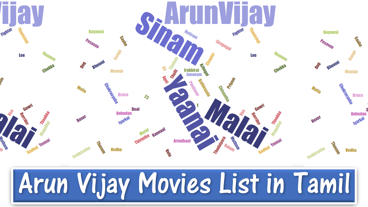 Arun Vijay Movie List In Tamil